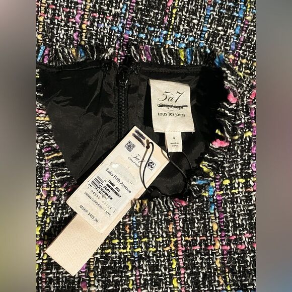 Cinq à Sept Rochelle Belted Tweed Minidress size 4 - Picture 13 of 14